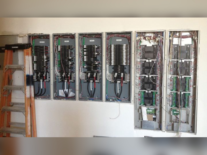 Modern electrical panel installed by ESU